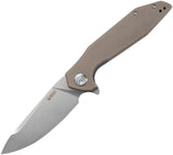 Kubey Nova Linerlock Rugged Tan G10 Folding D2 Tool Steel Pocket Knife 117I