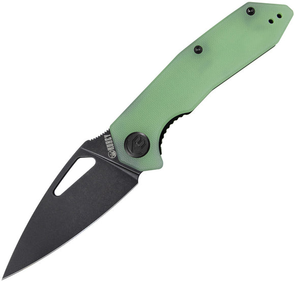 Kubey Coeus Folding Knife Linerlock Jade G10 D2 Black Drop Pt Steel Blade 122E