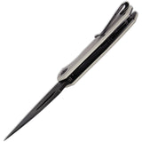 Kubey Coeus Linerlock Ivory Smooth G10 Folding Black D2 Steel Pocket Knife 122F