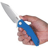 Kubey Flash Pocket Knife Linerlock Blue G10 Folding D2 Steel Blade 158A2