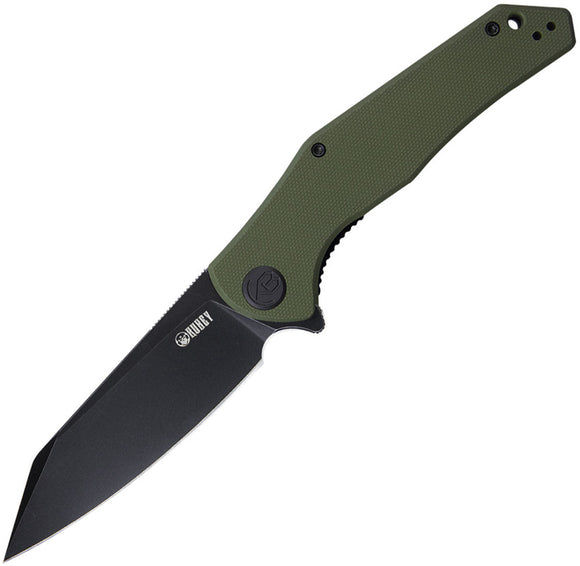 Kubey Flash Pocket Knife Linerlock OD Green G10 Folding D2 Steel Blade 158B2