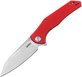 Kubey Flash Linerlock Red G10 D2 Tool Stainless Steel Folding Pocket Knife 158D