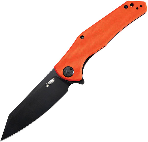 Kubey Flash Linerlock Orange G10 D2 Tool Black Steel Folding Pocket Knife 158G