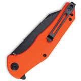 Kubey Flash Linerlock Orange G10 D2 Tool Black Steel Folding Pocket Knife 158G