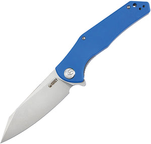 Kubey Flash Linerlock Blue G10 D2 Tool Stainless Steel Folding Pocket Knife 158H