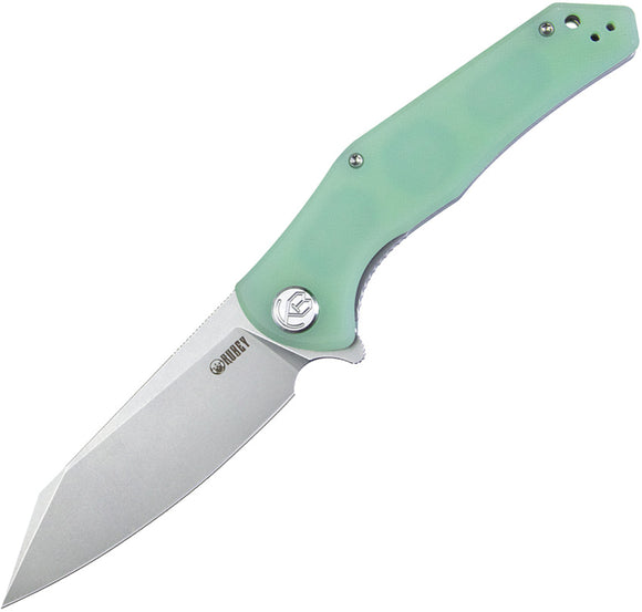 Kubey Flash Linerlock Jade G10 D2 Tool Stainless Steel Folding Pocket Knife 158I