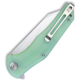 Kubey Flash Linerlock Jade G10 D2 Tool Stainless Steel Folding Pocket Knife 158I