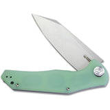 Kubey Flash Linerlock Jade G10 D2 Tool Stainless Steel Folding Pocket Knife 158I