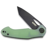 Kubey Dugu Linerlock Jade G10 Folding 14C28N Steel Tanto Pocket Knife 159E