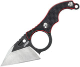 Kubey Hippocam EDC Black & Red G10 D2 Steel Fixed Blade Knife 166A