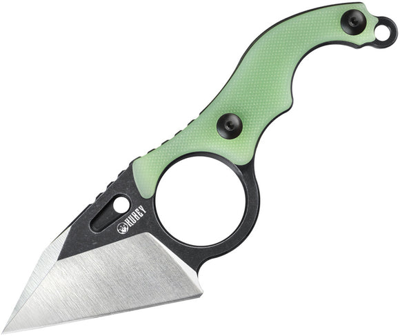 Kubey Jade G10 Fixed Blade D2 Neck Knife + Sheath 166b