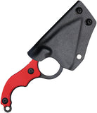 Kubey Hippocam EDC Red & Black G10 D2 Steel Fixed Blade Knife 166D