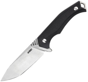 Kubey Fixed Blade Knife Black G10 D2 Steel Tanto w/ Kydex Belt Sheath 184C