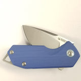 Kubey Blue Linerlock Folding Knife 2.75" Tanto D2 Steel blade 203D