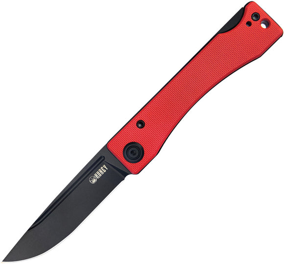 Kubey Akino Lockback Red G10 Folding Sandvik 14C28N Pocket Knife 2102C