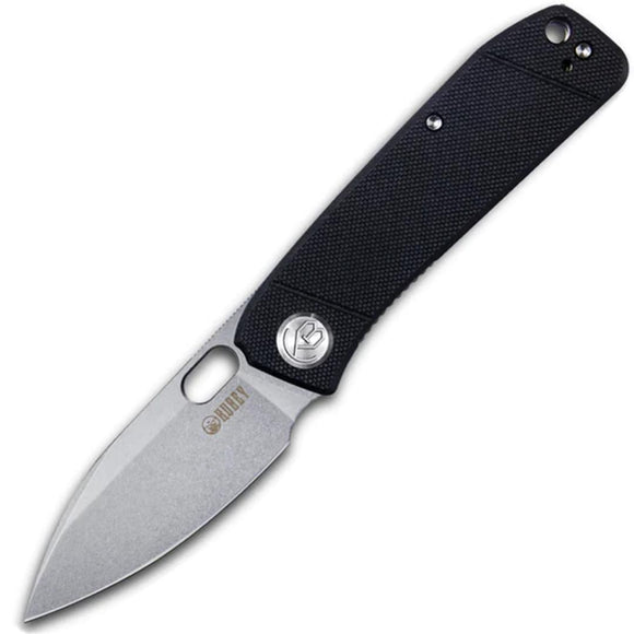 Kubey Hyde Linerlock Black G10 Folding 14C28N Drop Point Pocket Knife 2104A