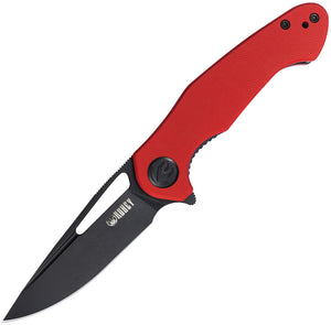 Kubey Dugu Linerlock Red G10 Folding 14C28N Sandvik Drop Point Pocket Knife 210F