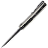 Kubey Dugu Linerlock Ivory G10 Folding Black 14C28N Steel Pocket Knife 210G