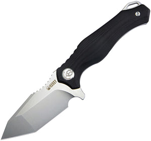 Kubey Golf EDC Black Smooth G10 AUS-10A Steel Fixed Blade Knife 230C