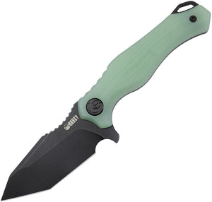 Kubey Golf EDC Jade Smooth G10 Black AUS-10A Stainless Fixed Blade Knife w/ Kydex Sheath 230D 