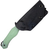 Kubey Golf EDC Jade Smooth G10 Black AUS-10A Stainless Fixed Blade Knife w/ Kydex Sheath 230D 