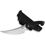 Kubey Scimitar Black G10 Stonewash D2 Steel Fixed Blade Knife w/ Sheath 231A