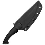 Kubey Scimitar Black G10 D2 Steel Trailing Pt Fixed Blade Knife w/ Sheath 231B