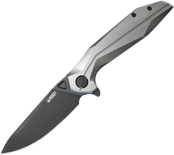 Kubey Nova Framelock Gray Titanium Folding Black 14C28N Pocket Knife 235E