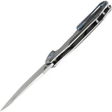 Kubey Nova Framelock Gray Titanium Folding 14C28N Drop Pt Pocket Knife 235F