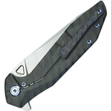 Kubey Nova Framelock Flamed Titanium Folding 14C28N Drop Pt Pocket Knife 235G
