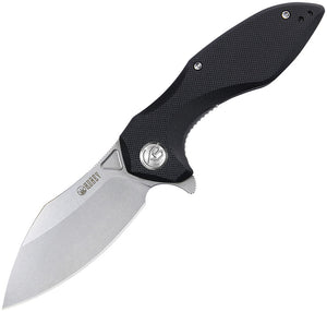 Kubey Noble Linerlock Black G10 Folding Satin D2 Steel Drop Pt Pocket Knife 236A