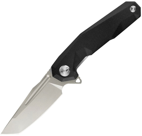 Kubey 237 Pocket Knife Linerlock Black G10 Folding D2 Steel Tanto Blade 237A