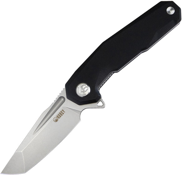 Kubey Carve Nest Linerlock Black G10 Folding AUS-10 Tanto Pocket Knife 237G