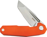 Kubey Carve Nest Linerlock Orange G10 Folding AUS-10 Tanto Pocket Knife 237I
