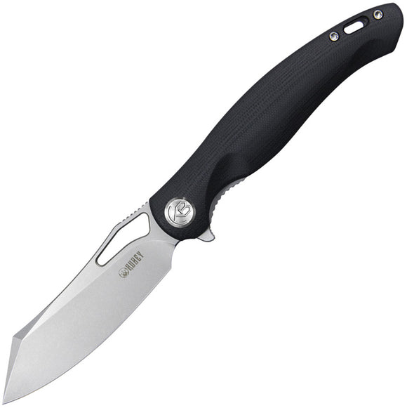 Kubey Drake Folding Knife Linerlock Black G10 14C28N Sheepsfoot Steel Blade 239E