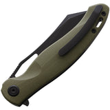 Kubey Drake Pocket Knife Linerlock OD Green G10 Folding 14C28N Blade 239F