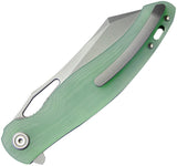 Kubey Drake Linerlock Jade G10 Folding AUS-10 Tanto Pocket Knife 239I