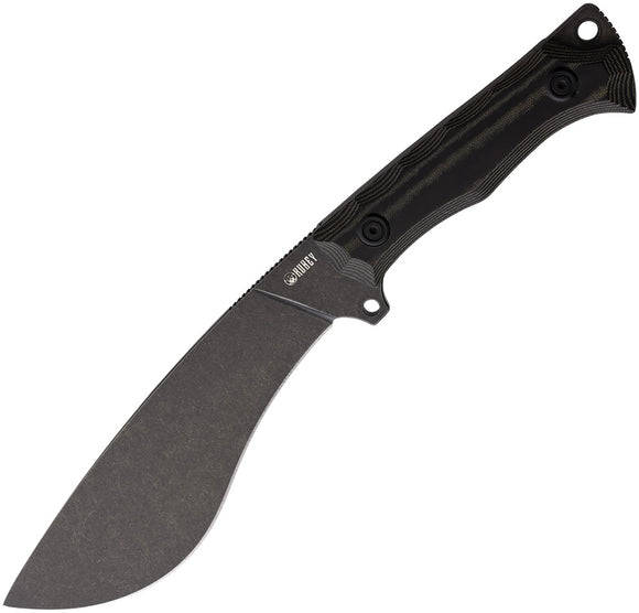 Kubey Destroyer Kukri Black & Gray Micarta D2 Steel Fixed Blade Knife w/ Kydex Sheath 241D