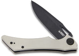 Kubey Raven Linerlock Ivory G10 Folding AUS-10 Drop Point Pocket Knife 245F