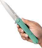 Kubey Dandy Framelock Green Titanium Folding CPM-S90V Pocket Knife 247F