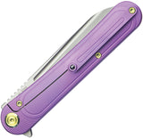 Kubey Dandy Framelock Purple Titanium Folding CPM-S90V Pocket Knife 247G