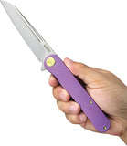Kubey Dandy Framelock Purple Titanium Folding CPM-S90V Pocket Knife 247G