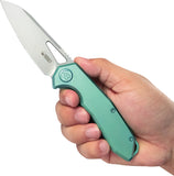 Kubey Vagrant Framelock Green Titanium Folding S35VN Pocket Knife 284C