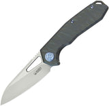 Kubey Vagrant Framelock Flamed Titanium Folding S35VN Pocket Knife 284E