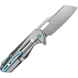 Kubey Atlas Framelock Gray Titanium Folding CPM-35VN Pocket Knife 290A