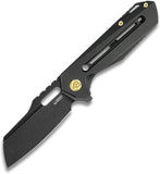 Kubey Atlas Framelock Black Titanium S35VN Steel Folding Pocket Knife 290B