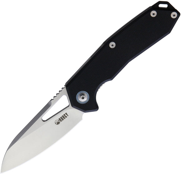 Kubey Pocket KnifeLinerlock Black G10 Folding AUS-10A Sheepsfoot Blade 291A