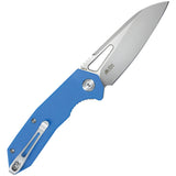 Kubey Vagrant Pocket Knife Linerlock Blue G10 Folding AUS-10A Steel Blade 291C