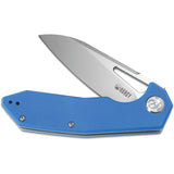 Kubey Vagrant Pocket Knife Linerlock Blue G10 Folding AUS-10A Steel Blade 291C
