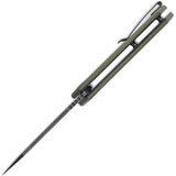 Kubey Vagrant Pocket Knife Linerlock OD Green Folding AUS-10A Steel Blade 291E